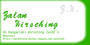 zalan wirsching business card